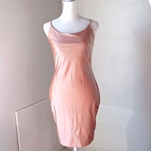 Iris Women's Spaghetti strap Dress Size M Light Pink